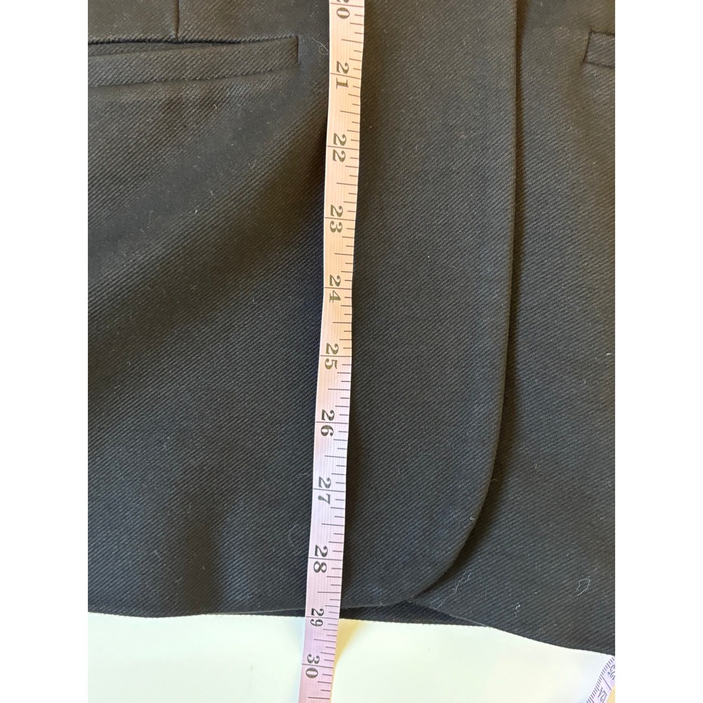 Madewell Blazer Black Women Size 8 Collarless Single Button Twill Workwear - Picture 9 of 11